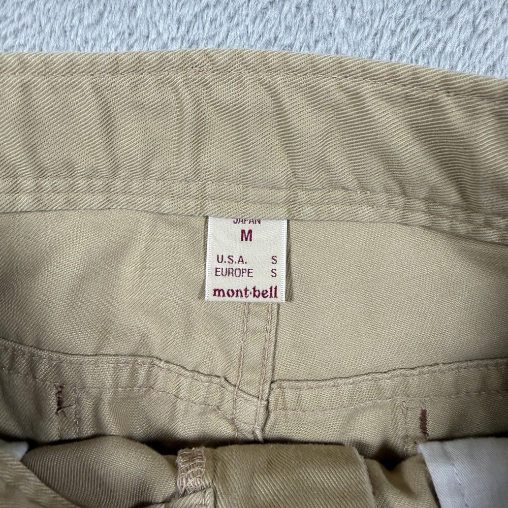 Montbell Core Spun Travel Pants Womens Small Tan Hiking Straight Belted 2105163 - Picture 4 of 10